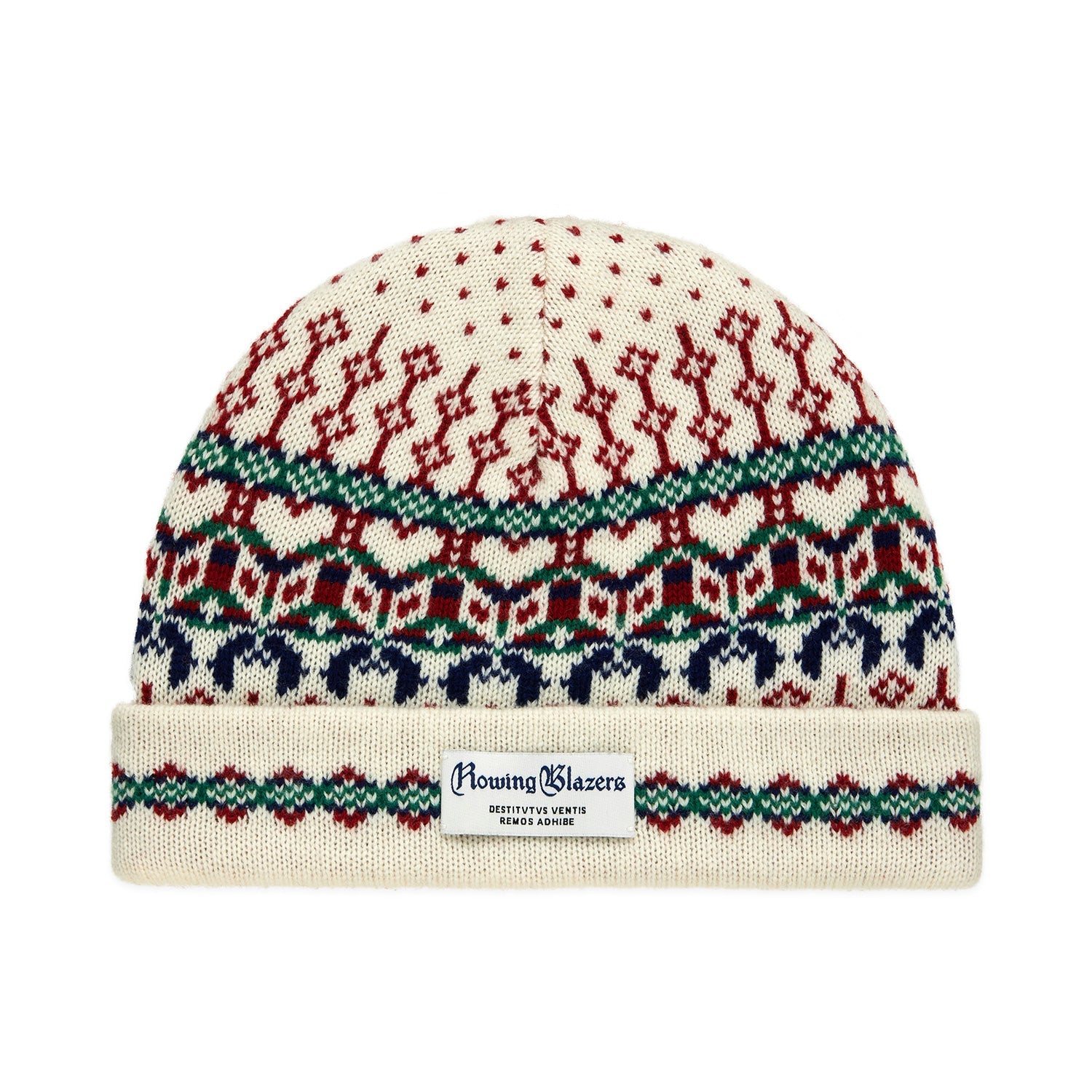 Cashmere Nordic Fairisle Beanie Cream