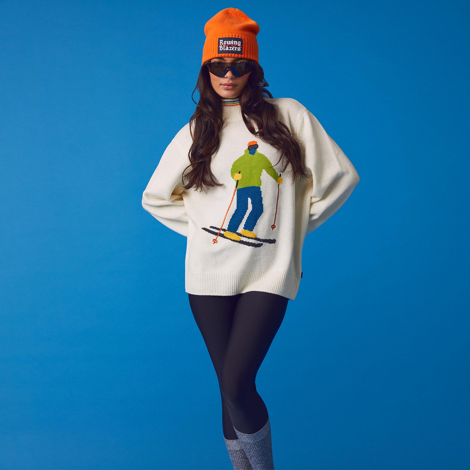 Cashmere Ski Beanie Orange