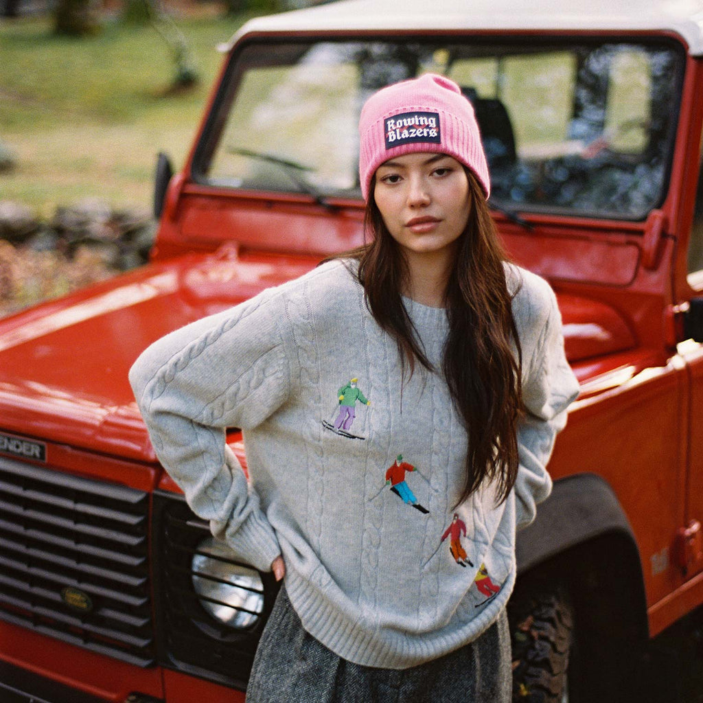 Cashmere Ski Beanie Pink