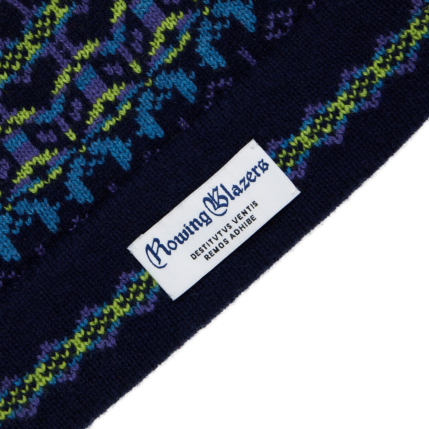 Cashmere Nordic Fairisle Beanie Navy