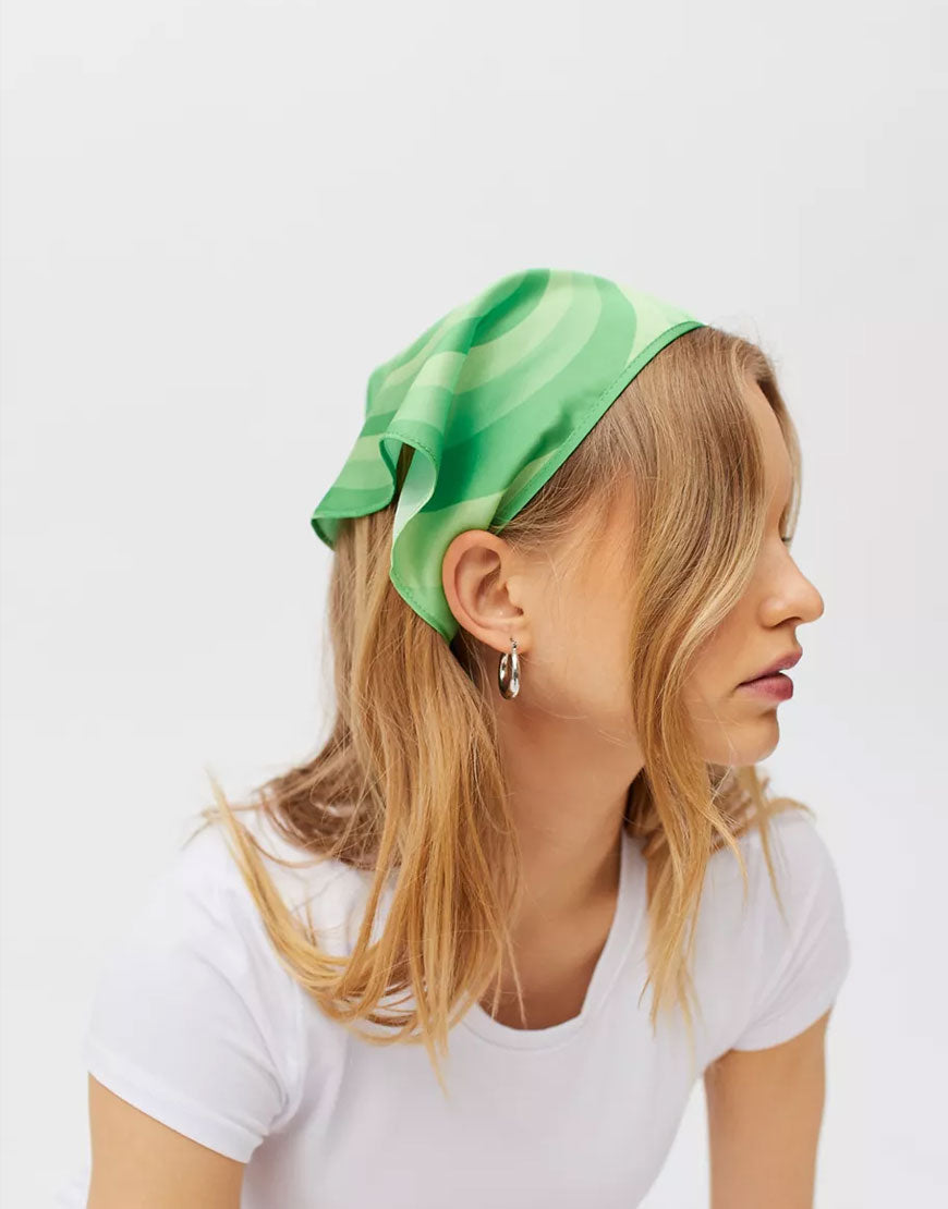 Green Triangle Hair Scarf