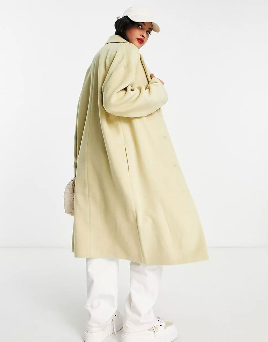 Smart Long Coat In Sage